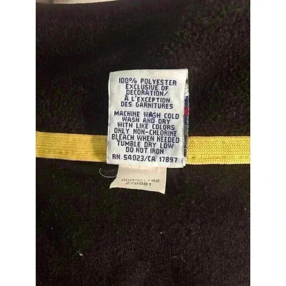 Old Navy Mens XXL Black 1/4 Zip Fleece Pullover Shirt L/S Zipper On Arm - Picture 4 of 5